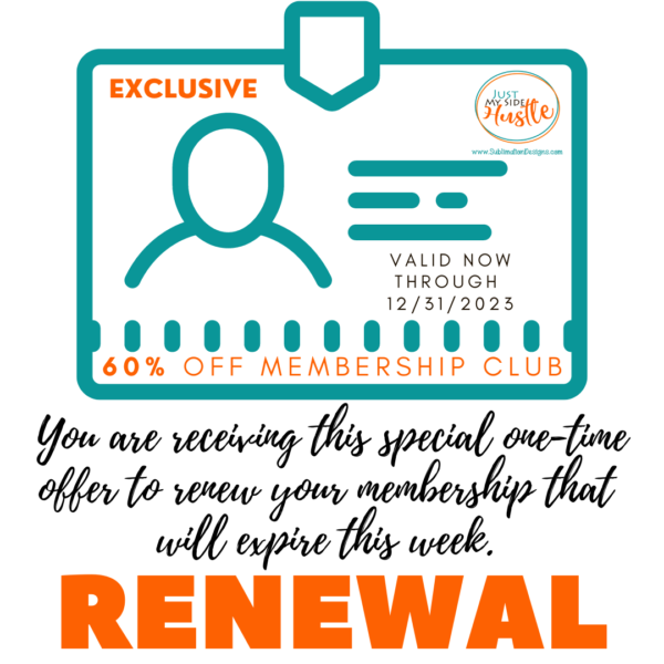 60% OFF Membership Club RENEWAL (Invitation ONLY)