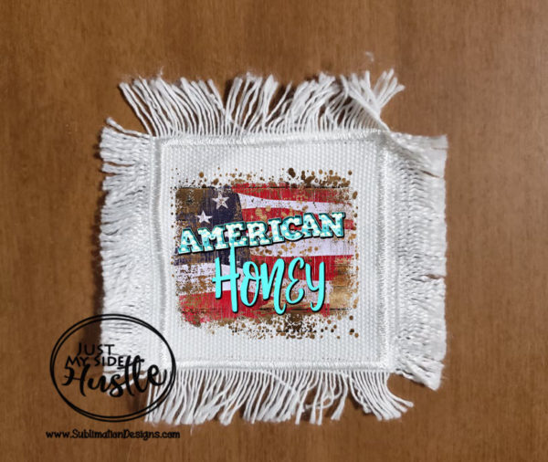 American Honey Square Hat Patch png - Sublimation Designs Hat Patch Instant Digital Download