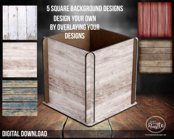 Add your own design Box Png Template- Wood Variety Box Sublimation Designs Instant Digital Download - Image 2