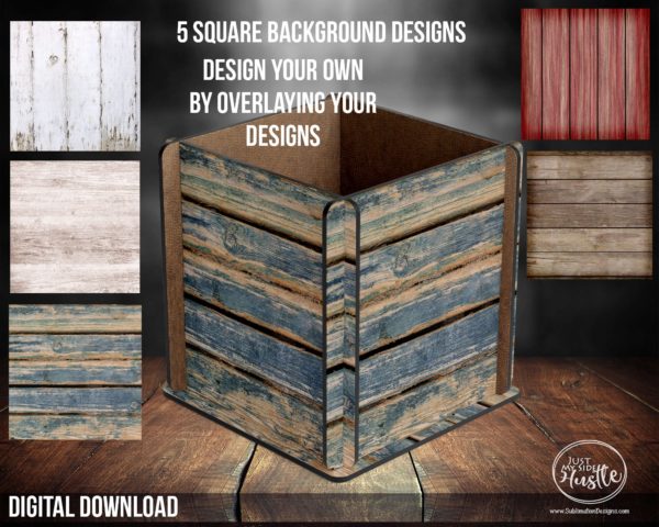 Add your own design Box Png Template- Wood Variety Box Sublimation Designs Instant Digital Download - Image 3