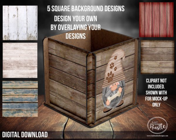 Add your own design Box Png Template- Wood Variety Box Sublimation Designs Instant Digital Download - Image 5