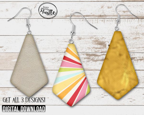 Bundle Boho Geometric Shape Png Sublimation Designs Earring Digital Design - Boho Earring Instant Download